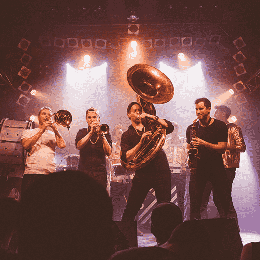 Live Brassband mit Bläser